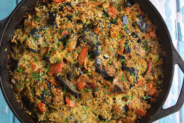 Рис с баклажанами и это вкусная и полезная еда, рецепты блюд из баклажан.