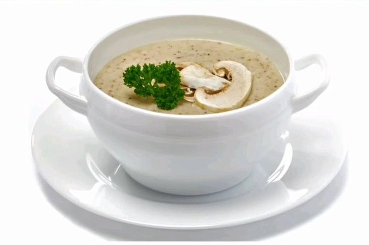 Крем суп грибной. Отличная и вкусная еда с шампиньонами.